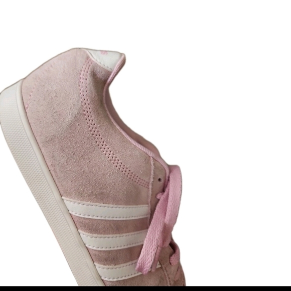 Adidas Women’s Pink Suede Courtside Sneakers Classic Sporty Casual Shoe 9 - Picture 13 of 15